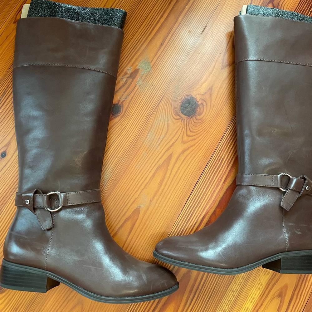 Lauren Ralph Lauren riding boots DARK BROWN NWT
